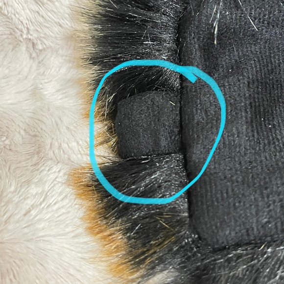 BLACK FAUX FUR HEAD WRAP - Picture 8 of 11